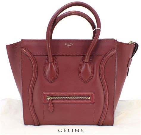 celine mini luggage pebbled vs smooth|celine luggage bag.